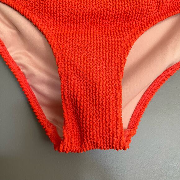 J. Crew Textured hipster full-coverage bikini bottom Guarana Orange Size Small‎ - Picture 6 of 14